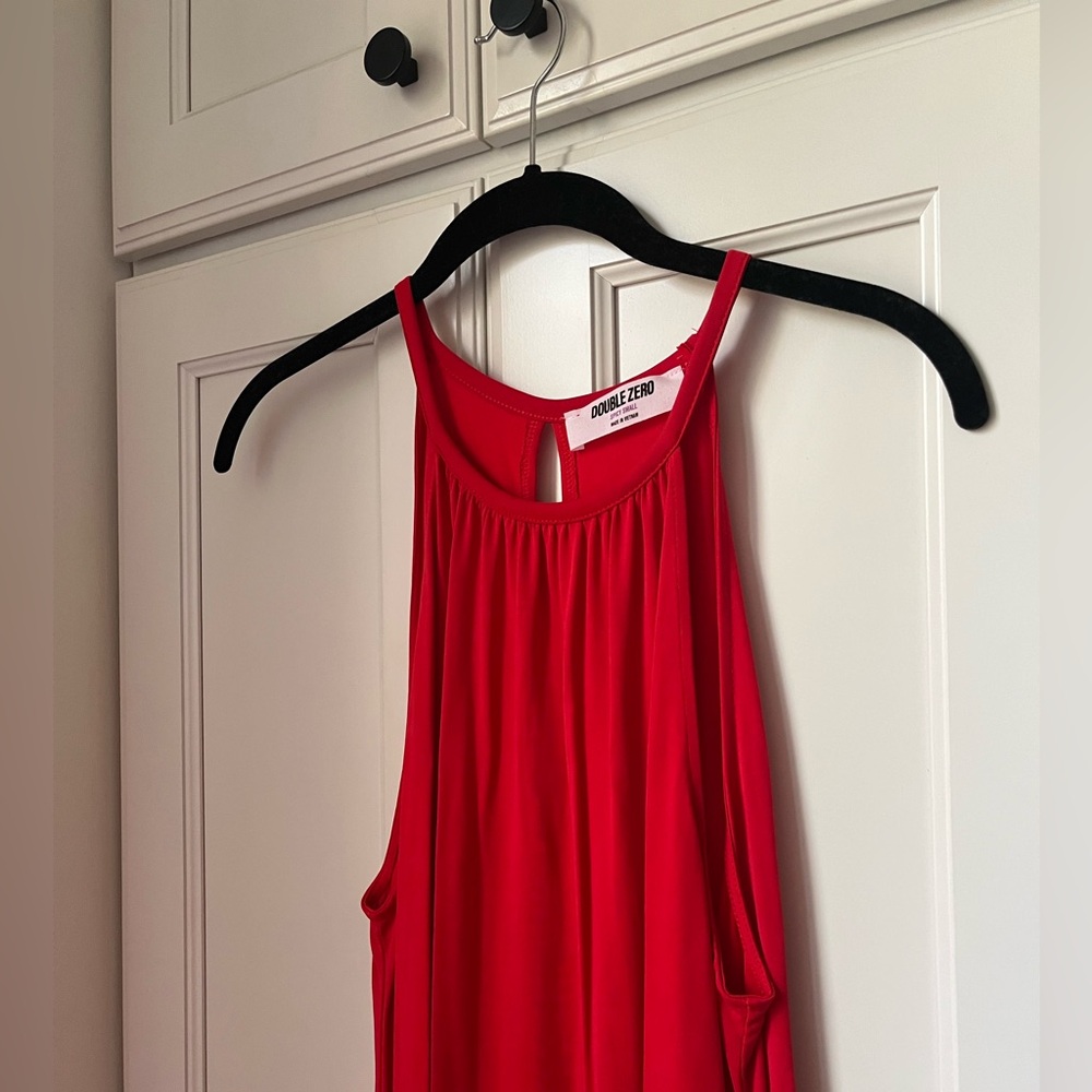 Double Zero Red Sleeveless Top